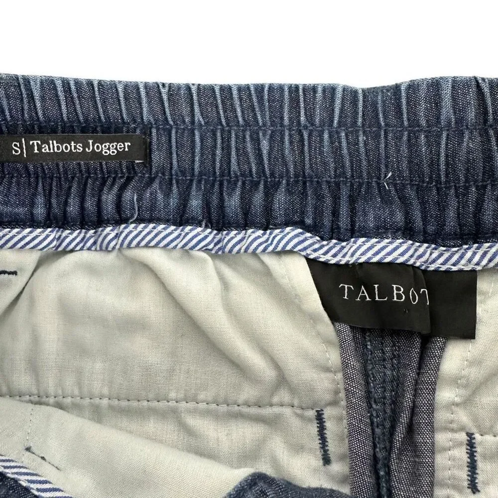 Talbots Relaxed Fit Chambray Joggers Size Small